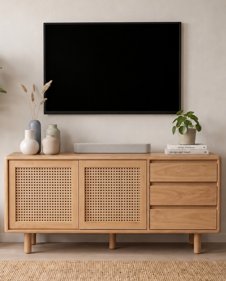 Noma Masif Meşe Hazeranlı TV Ünitesi – 150 cm